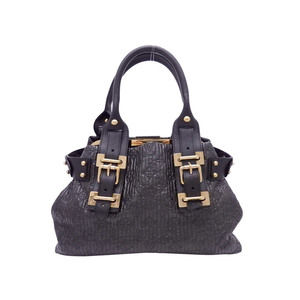 Louis Vuitton Motard Biker Monogram Canvas Leather Handbag Brown Black